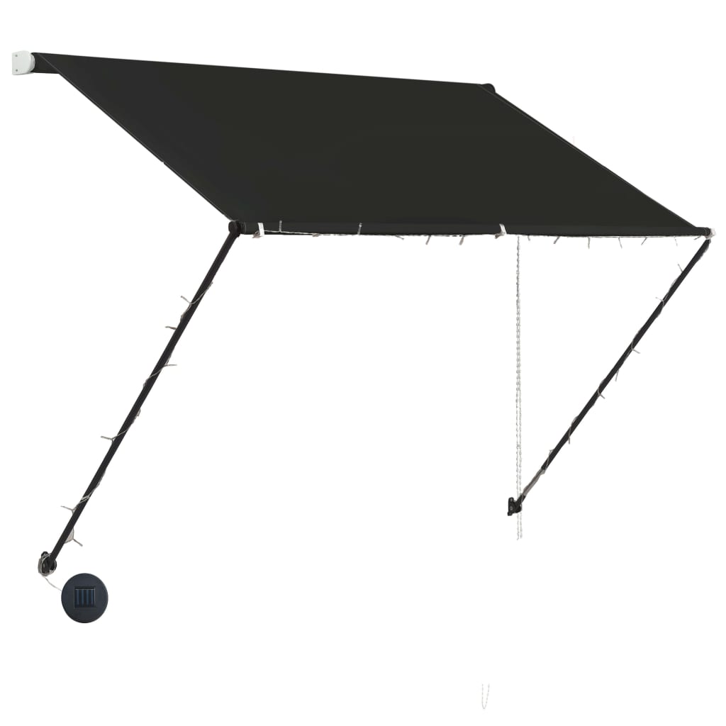 Tenda da Sole Retrattile con LED 200x150 cm Antracite - homemem39