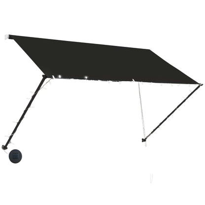 Tenda da Sole Retrattile con LED 250x150 cm Antracite - homemem39