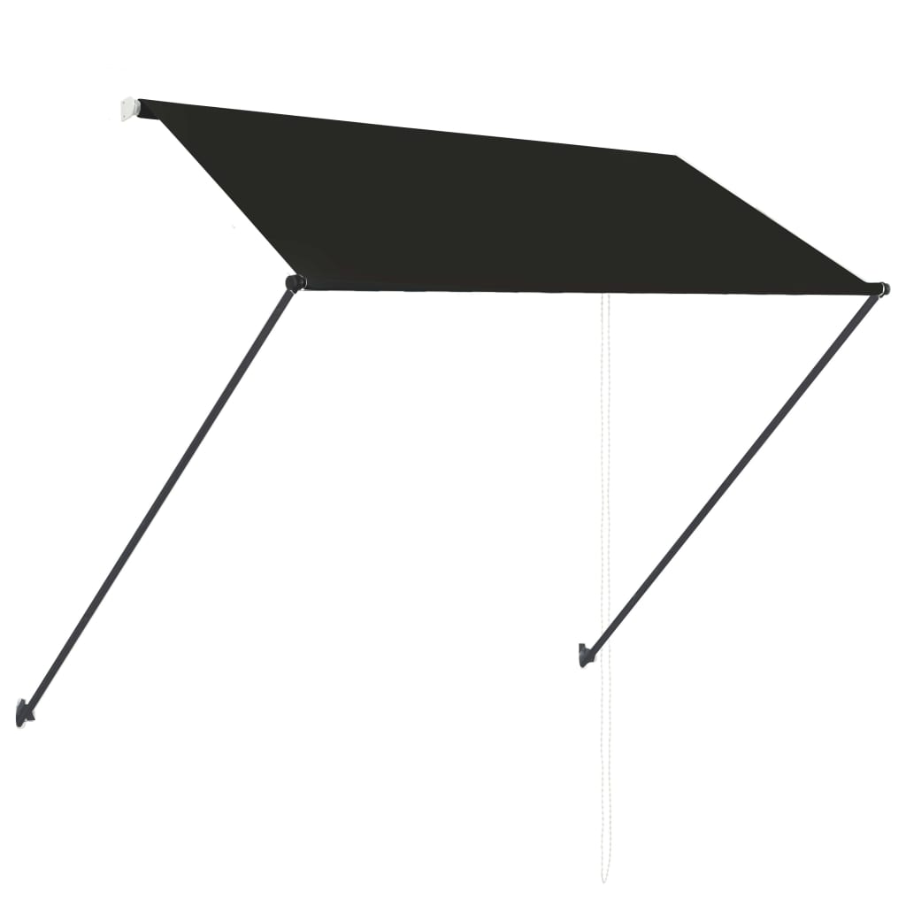 Tenda da Sole Retrattile con LED 250x150 cm Antracite - homemem39