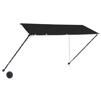 Tenda da Sole Retrattile con LED 350x150 cm Antracite - homemem39