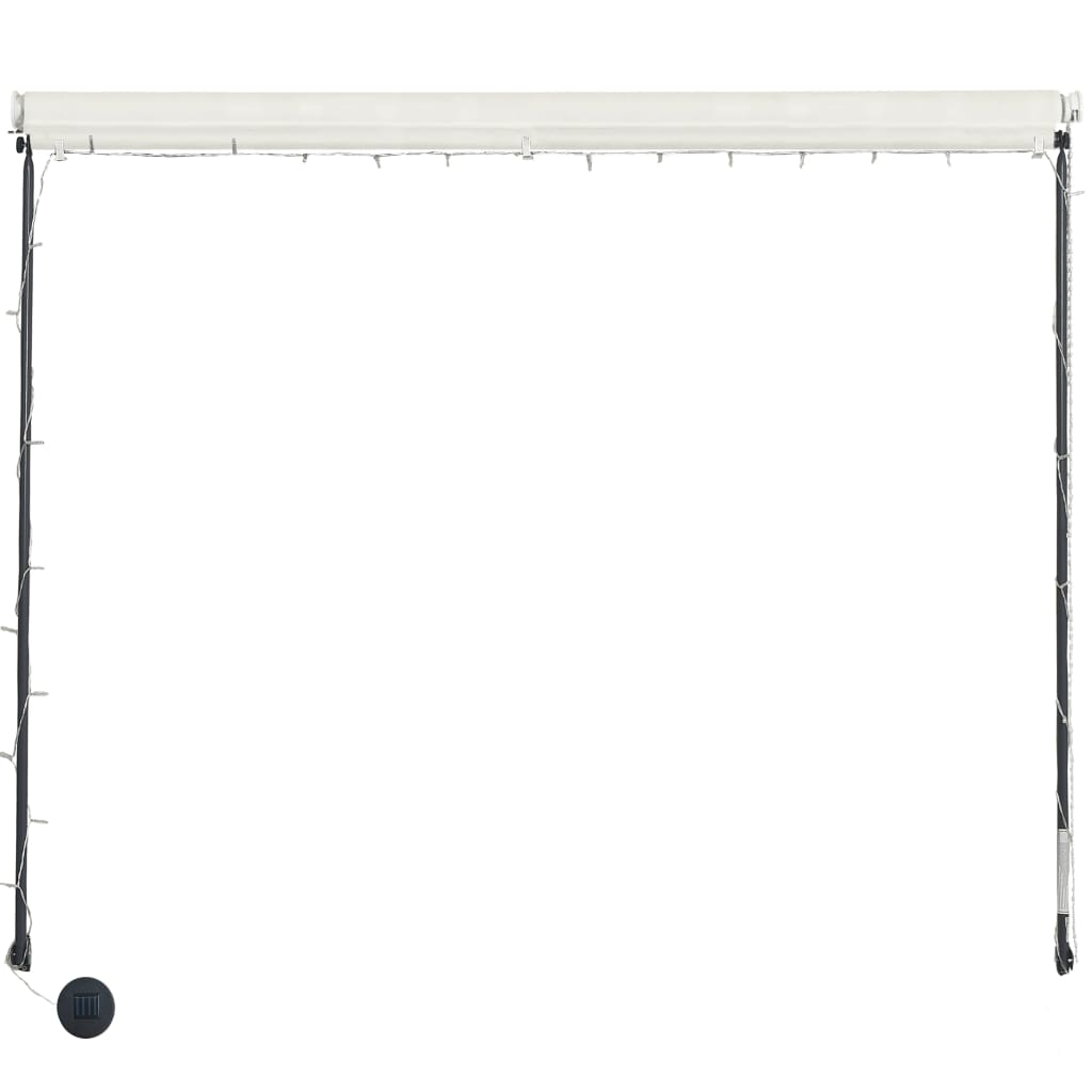 Tenda da Sole Retrattile con LED 250x150 cm Crema - homemem39