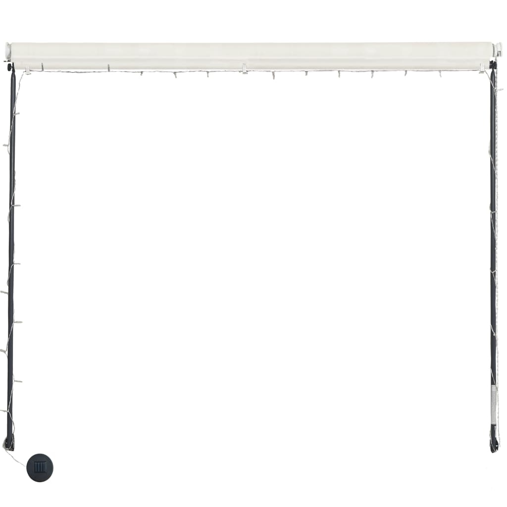 Tenda da Sole Retrattile con LED 300x150 cm Crema - homemem39