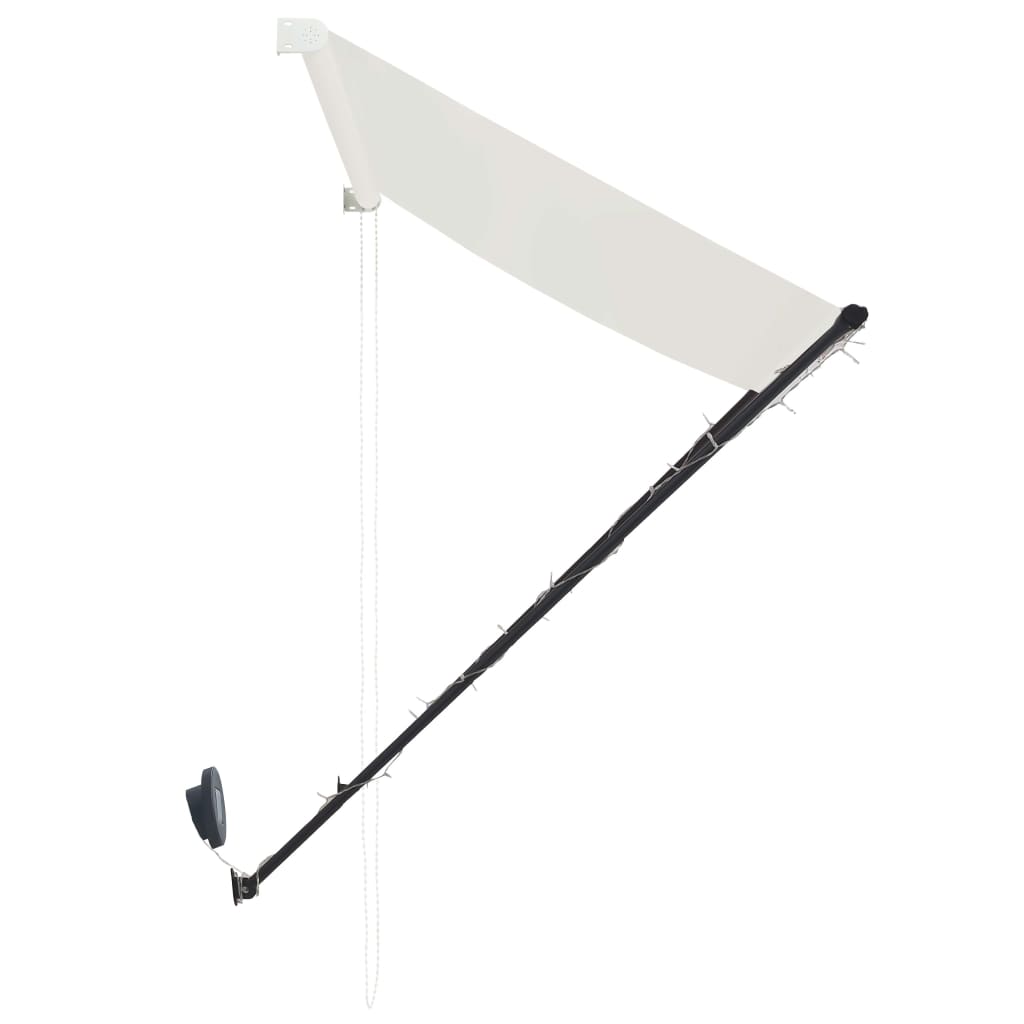 Tenda da Sole Retrattile con LED 300x150 cm Crema - homemem39