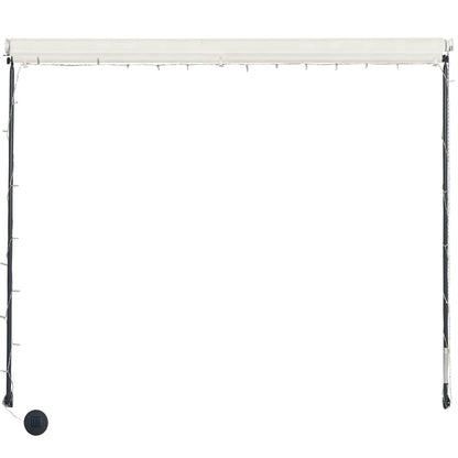 Tenda da Sole Retrattile con LED 350x150 cm Crema - homemem39