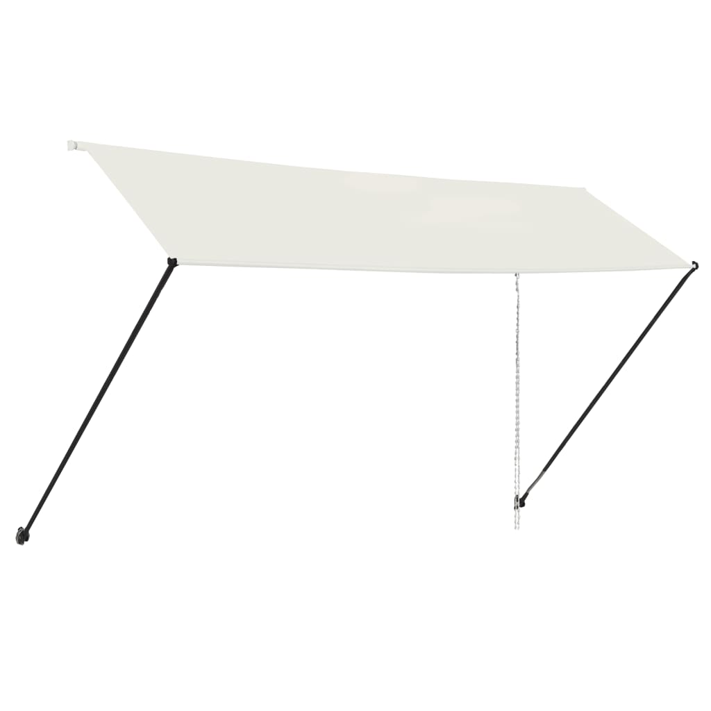 Tenda da Sole Retrattile con LED 400x150 cm Crema - homemem39