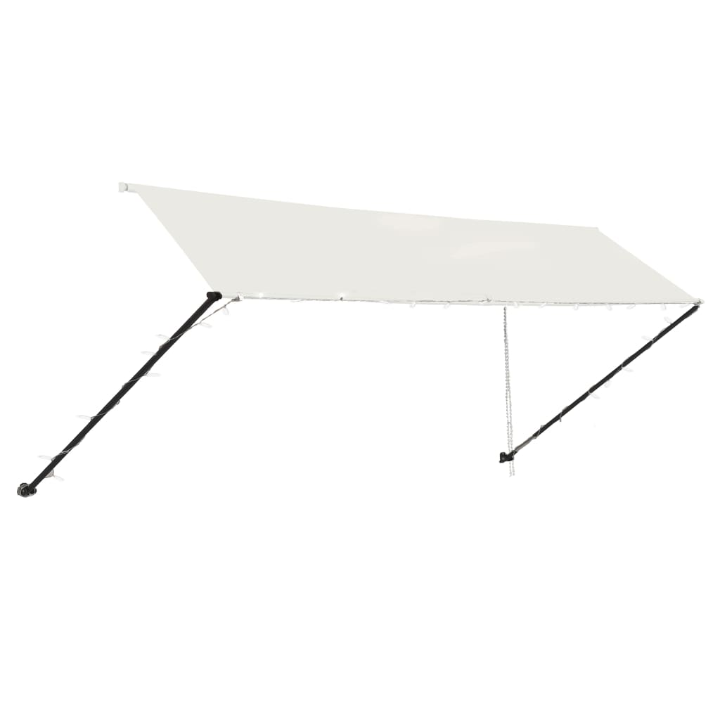 Tenda da Sole Retrattile con LED 400x150 cm Crema - homemem39