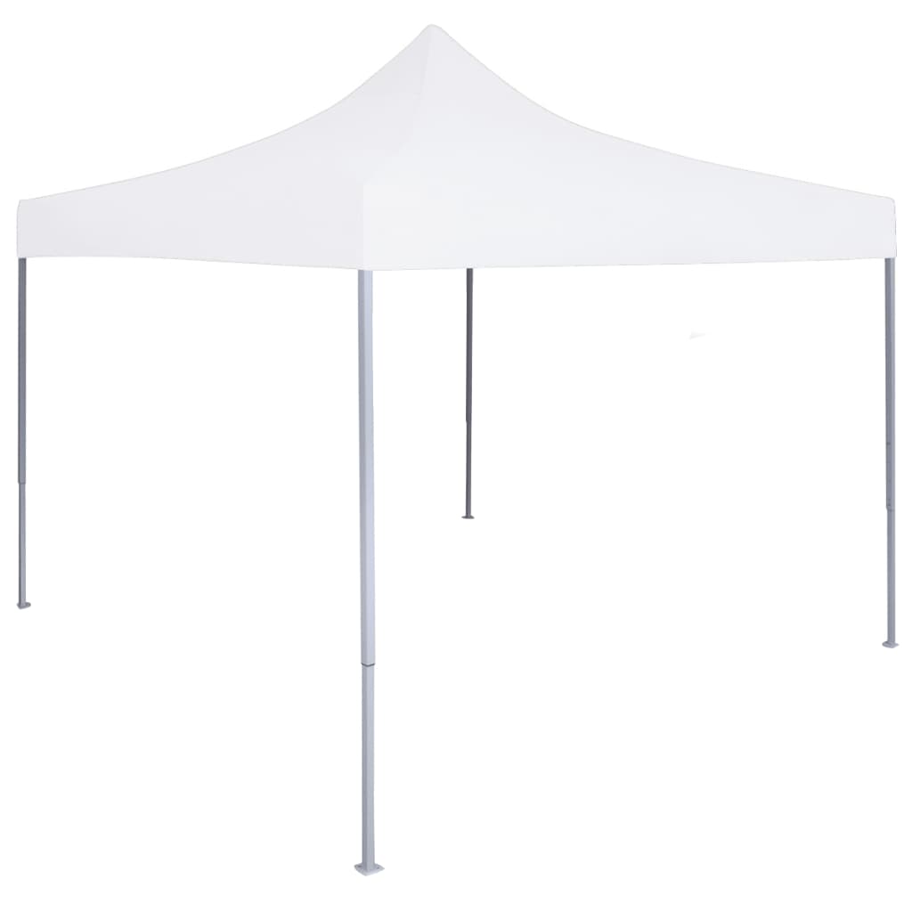 Gazebo Professionale Pieghevole 3x3m Acciaio Bianco - homemem39