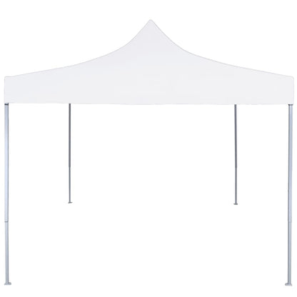 Gazebo Professionale Pieghevole 3x3m Acciaio Bianco - homemem39