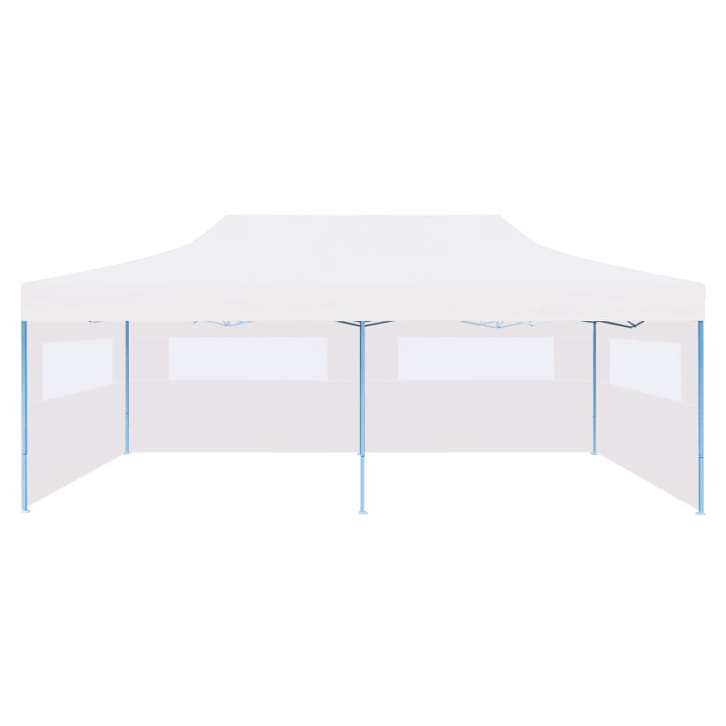 Tenda Pieghevole Pop-Up con Pareti Laterali 3x6m Acciaio Bianco - homemem39