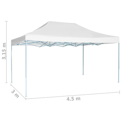 Tenda per Feste Pieghevole 3x4,5 m Bianca - homemem39