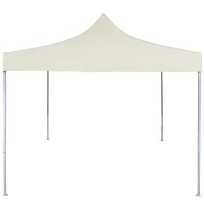 Gazebo Professionale Pieghevole 2x2 m in Acciaio Crema - homemem39