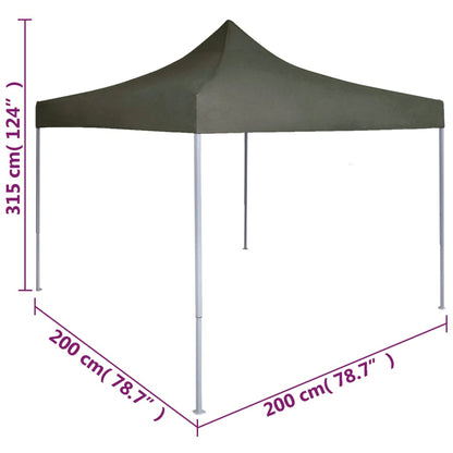 Gazebo Professionale Pieghevole 2x2m in Acciaio Antracite - homemem39