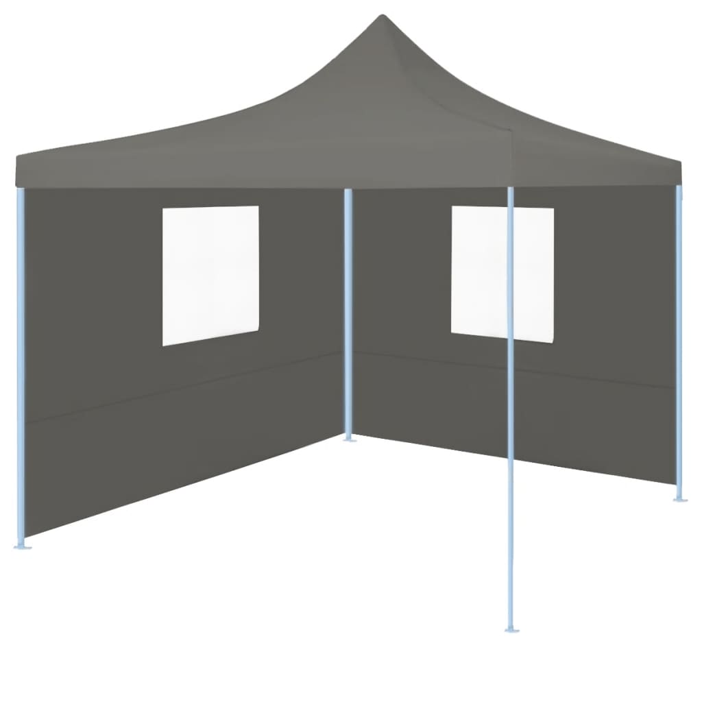 Gazebo Professionale Pieghevole 2 Pareti 2x2m Acciaio Antracite - homemem39