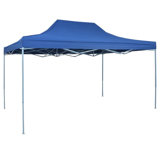 Gazebo Professionale Pieghevole 3x4m Acciaio Blu - homemem39