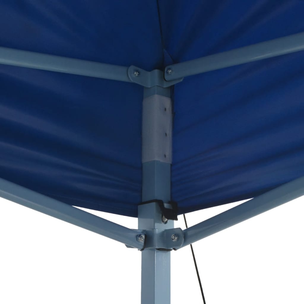 Gazebo Professionale Pieghevole 3x4m Acciaio Blu - homemem39