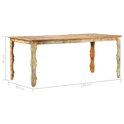 Tavolo da Pranzo 180x90x76 cm in Legno Massello di Recupero - homemem39