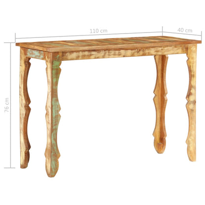 Tavolo Consolle 110x40x76 cm in Legno Massello di Recupero - homemem39