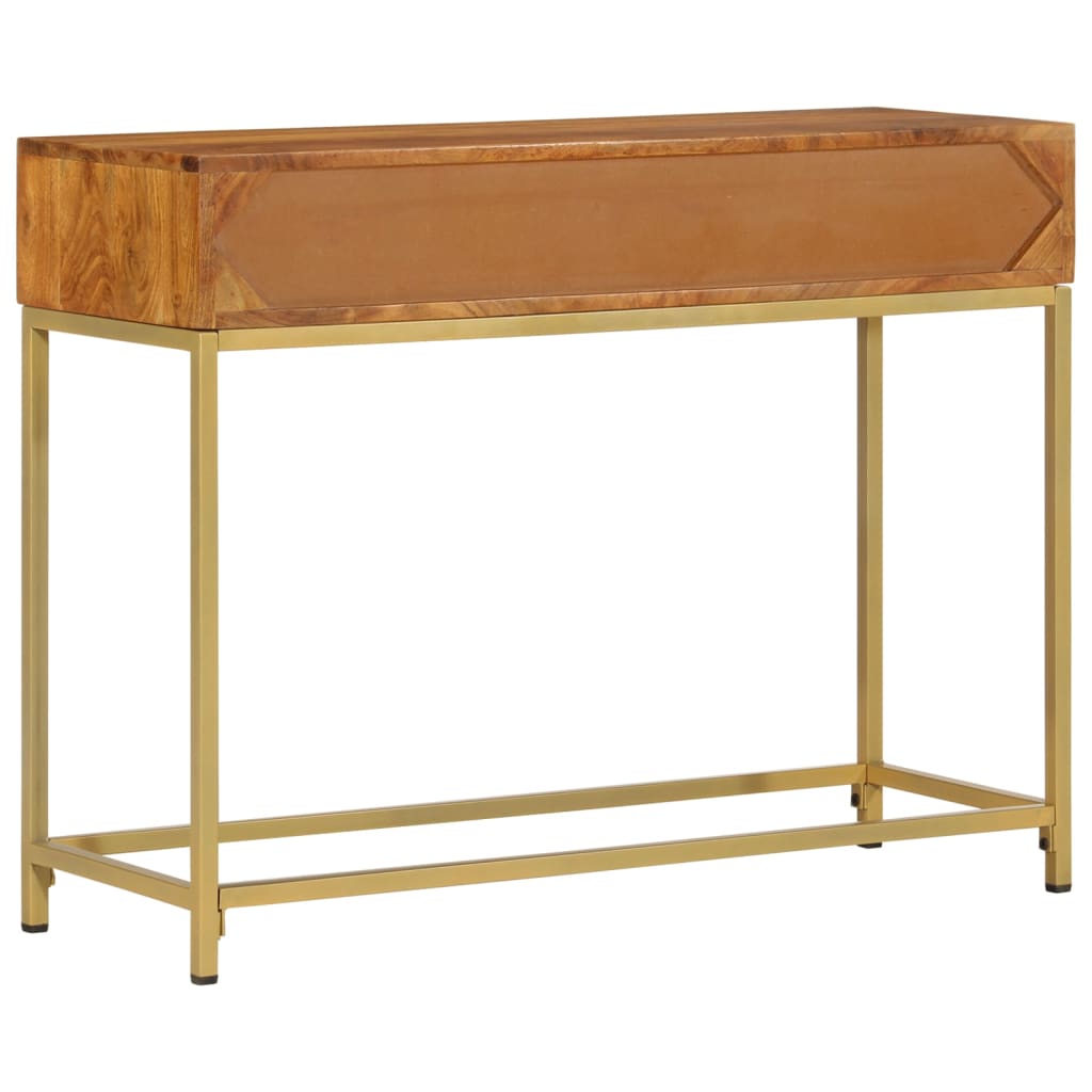 Tavolo Consolle 100x35x76 cm in Legno Massello d'Acacia - homemem39