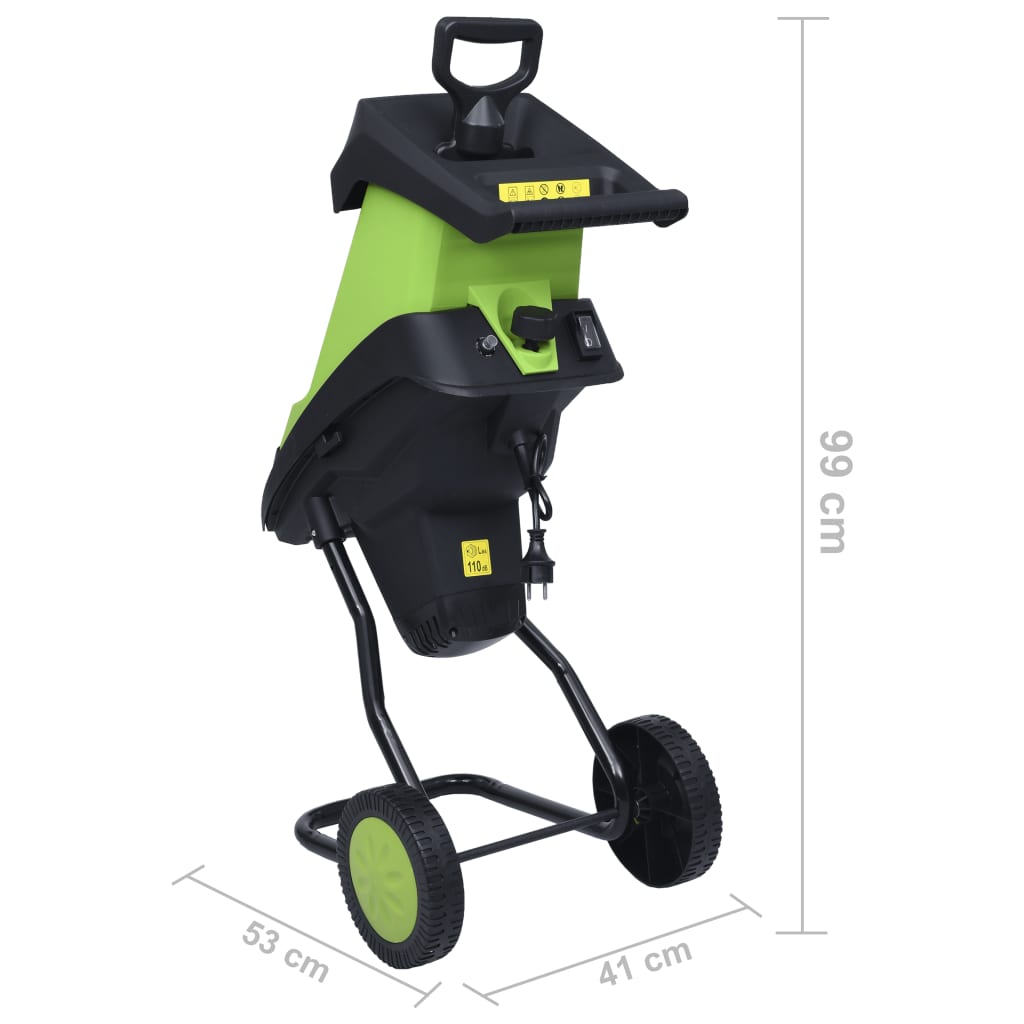 Trituratore da Giardino Elettrico con 2 Lame Extra 2400 W - homemem39