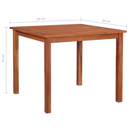 Tavolo da Giardino 85x85x74 cm in Legno Massello di Acacia - homemem39