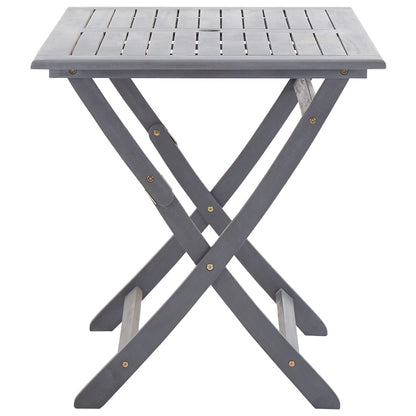 Set da Pranzo per Giardino 5 pz Legno Massello di Acacia Grigio - homemem39