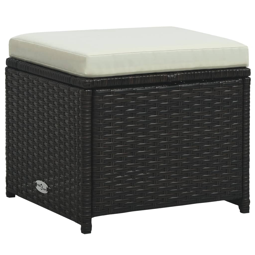 Set Divani da Giardino 6 pz con Cuscini in Polyrattan Marrone - homemem39