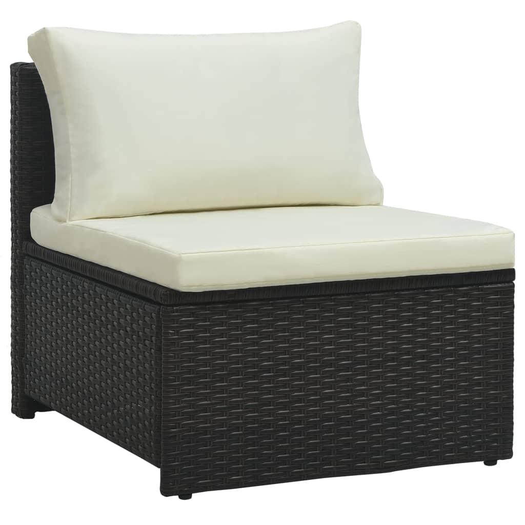 Set Divani da Giardino 6 pz con Cuscini in Polyrattan Marrone - homemem39