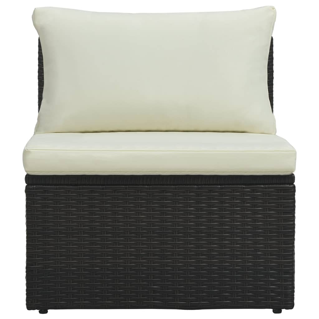 Set Divani da Giardino 6 pz con Cuscini in Polyrattan Marrone - homemem39