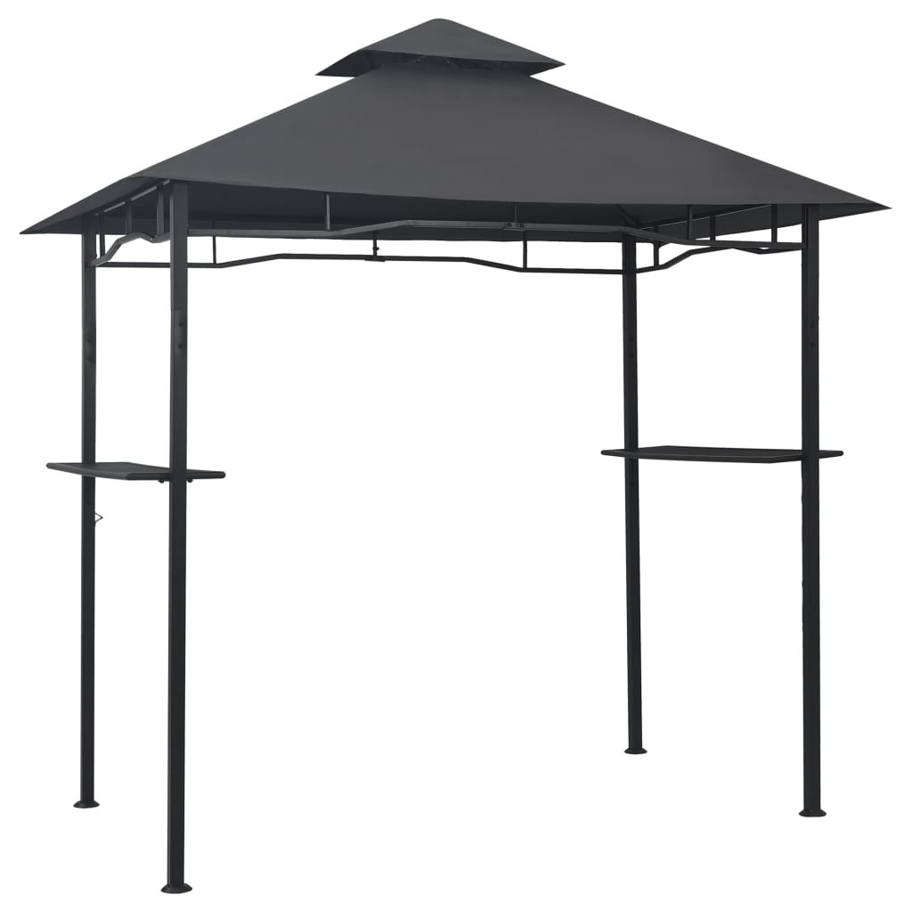 Gazebo per Barbecue 240x150x255 cm Antracite in Acciaio - homemem39