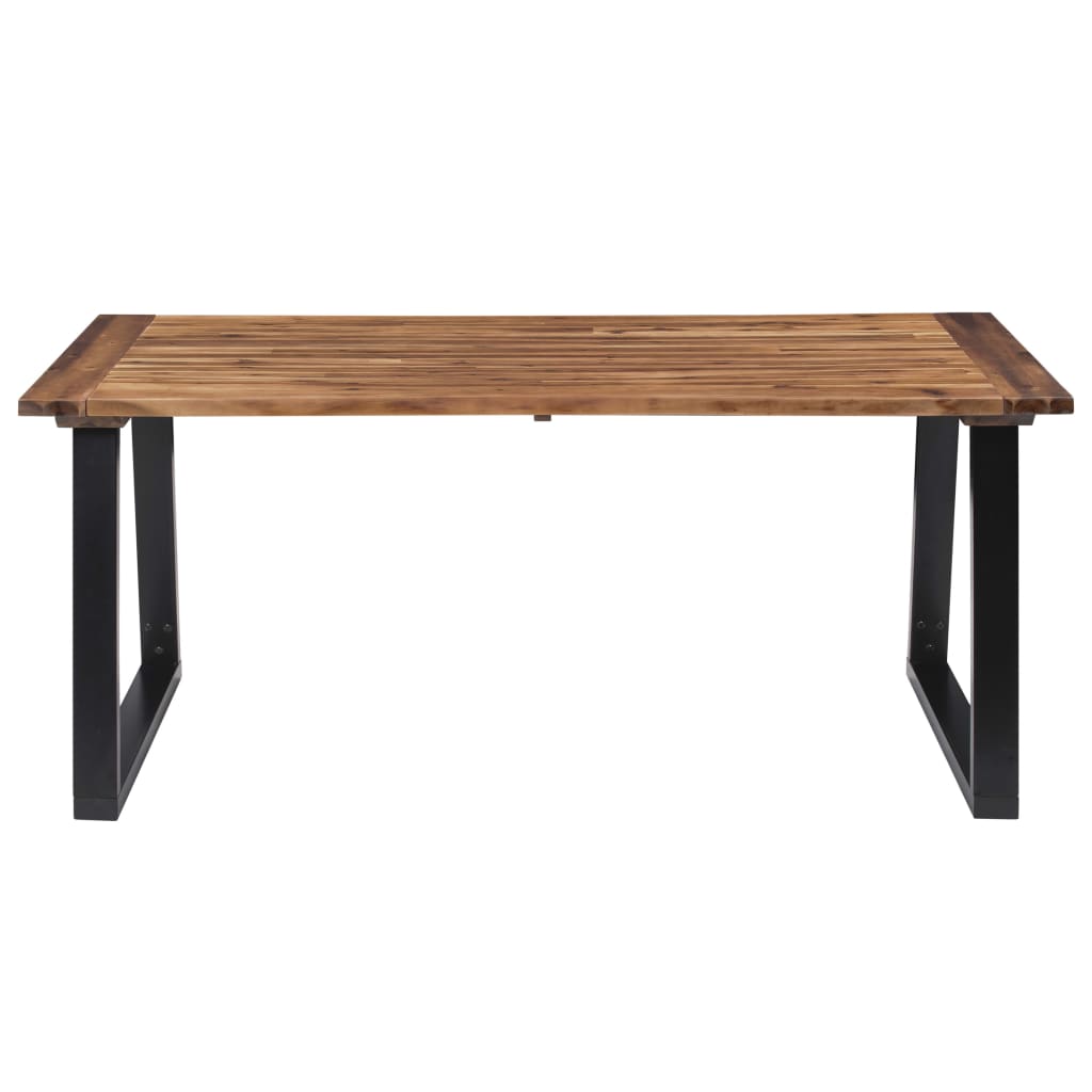 Tavolo da Pranzo in Legno Massello di Acacia 180x90 cm - homemem39