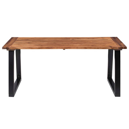 Tavolo da Pranzo in Legno Massello di Acacia 180x90 cm - homemem39