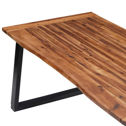 Tavolo da Pranzo in Legno Massello di Acacia 180x90 cm - homemem39