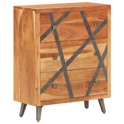 Credenza 60x30x75 cm in Legno Massello di Acacia - homemem39