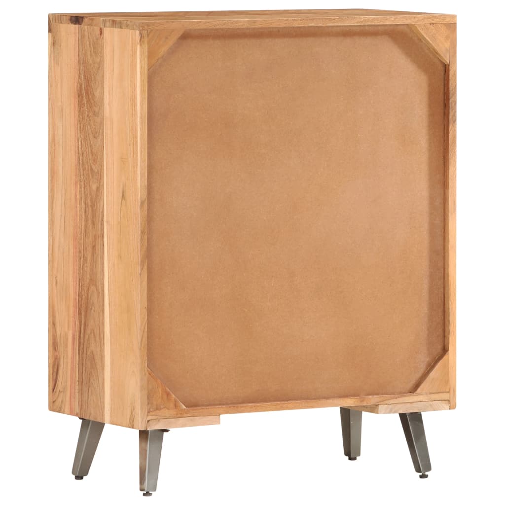 Credenza 60x30x75 cm in Legno Massello di Acacia - homemem39