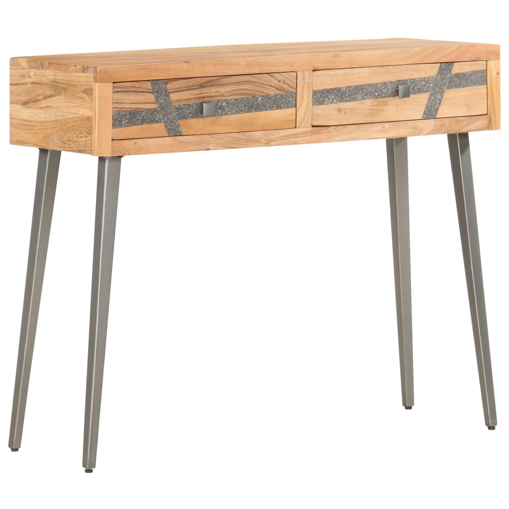 Tavolo Consolle 90x30x75 cm in Legno Massello di Acacia - homemem39