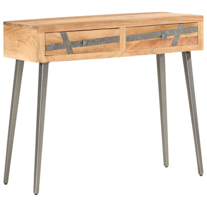 Tavolo Consolle 90x30x75 cm in Legno Massello di Acacia - homemem39