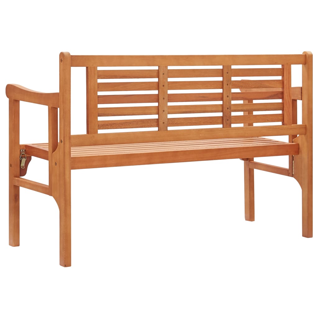 Panchina da Giardino Pieghevole 120 cm Legno Massello Eucalipto - homemem39