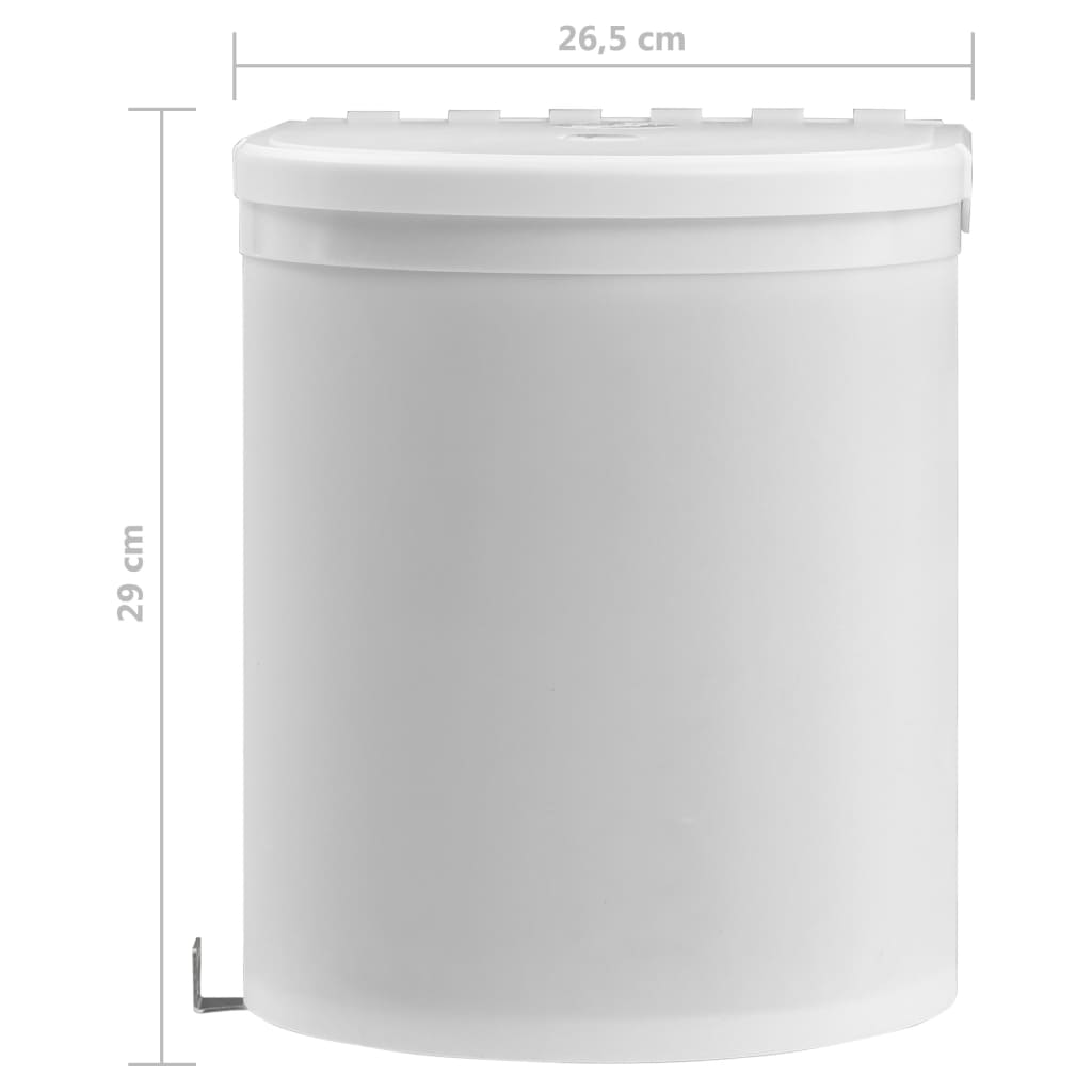 Pattumiera da Incasso per Cucina in Plastica 12 L - homemem39