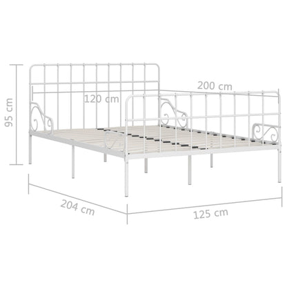 Giroletto con Doghe Bianco in Metallo 120x200 cm - homemem39