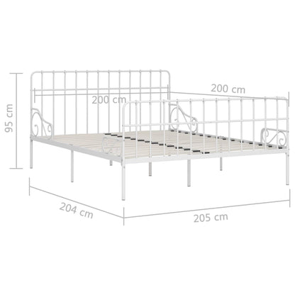 Giroletto con Doghe Bianco in Metallo 200x200 cm - homemem39