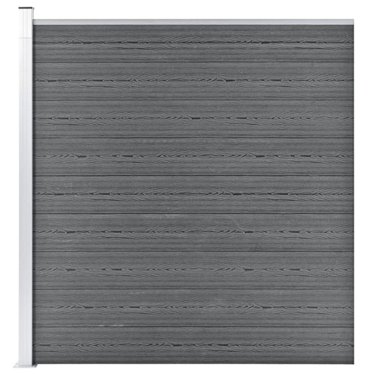 Pannello di Recinzione in WPC 175x186 cm Grigio - homemem39