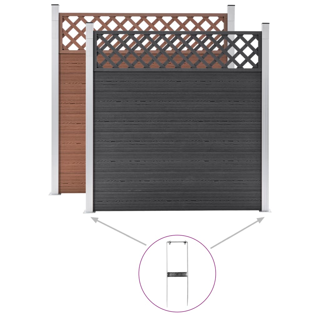 Picchetti di Terra 2 pz per Recinzione WPC in Acciaio 40 cm - homemem39