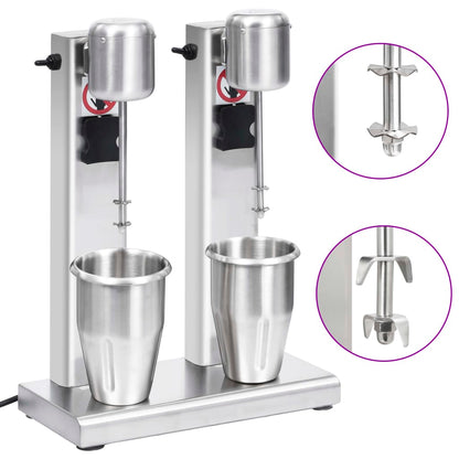 Frullatore per Milkshake con Tazza Doppia in Acciaio Inox 2 L - homemem39