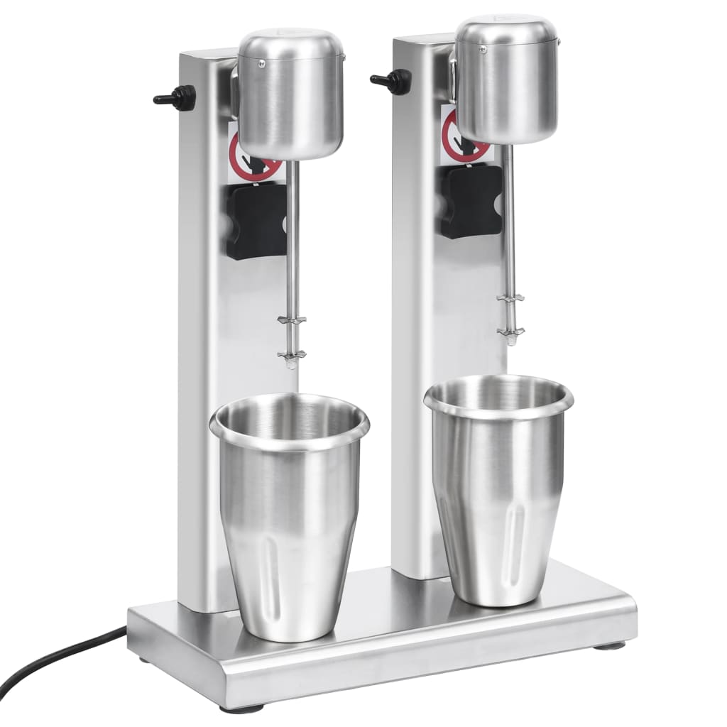 Frullatore per Milkshake con Tazza Doppia in Acciaio Inox 2 L - homemem39