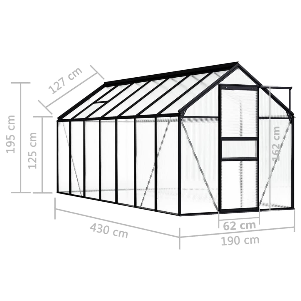 Serra Antracite in Alluminio 8,17 m² - homemem39