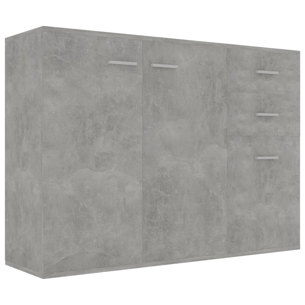 Credenza Grigio Cemento 105x30x75 cm in Legno Multistrato - homemem39