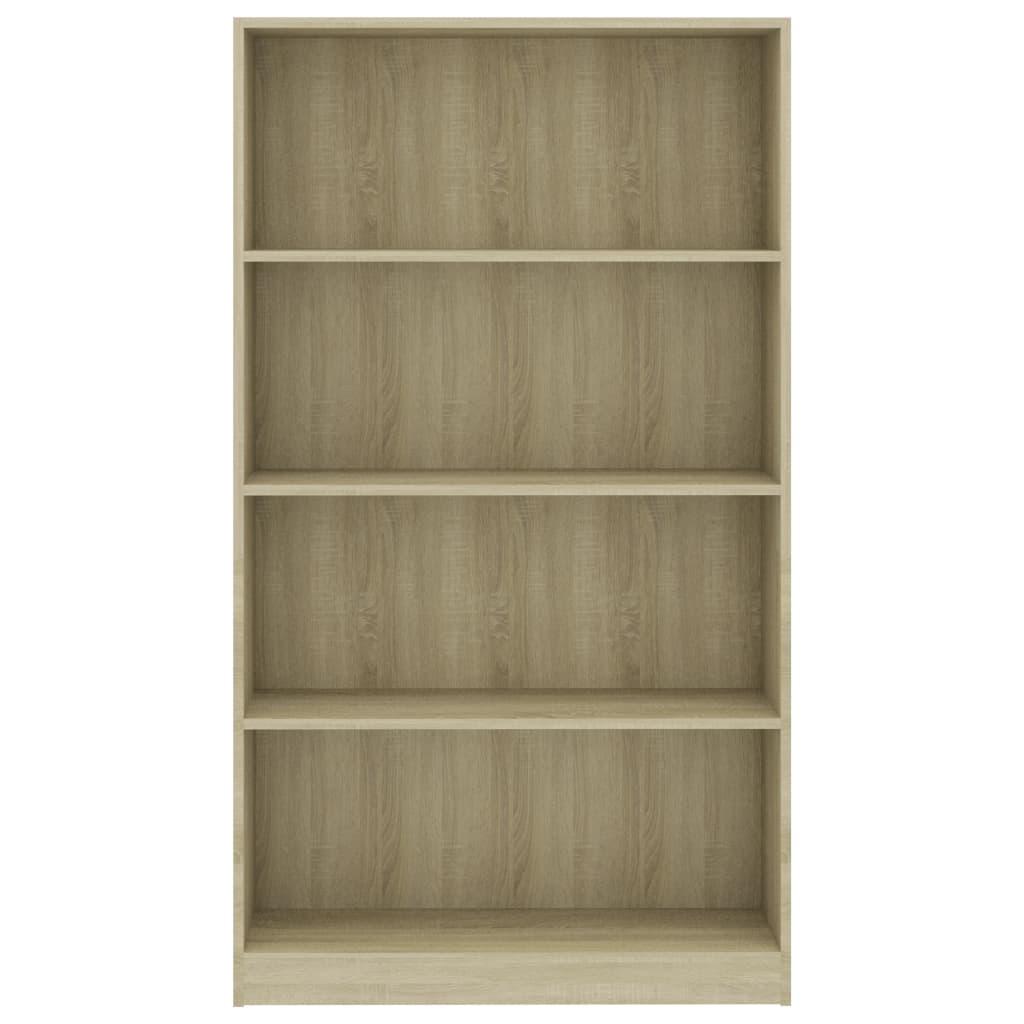 Libreria a 4 Ripiani Rovere Sonoma 80x24x142 cm in Truciolato - homemem39