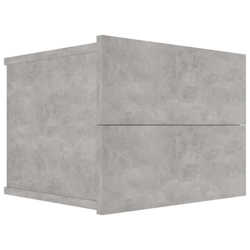 Comodino Grigio Cemento 40x30x30 cm in Legno Multistrato - homemem39