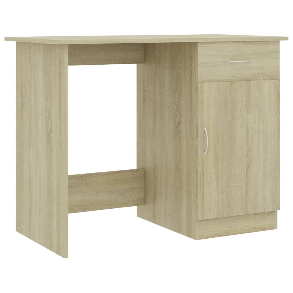 Scrivania Rovere Sonoma 100x50x76 cm in Legno Multistrato - homemem39