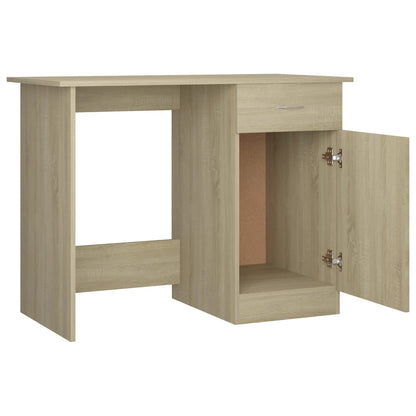 Scrivania Rovere Sonoma 100x50x76 cm in Legno Multistrato - homemem39